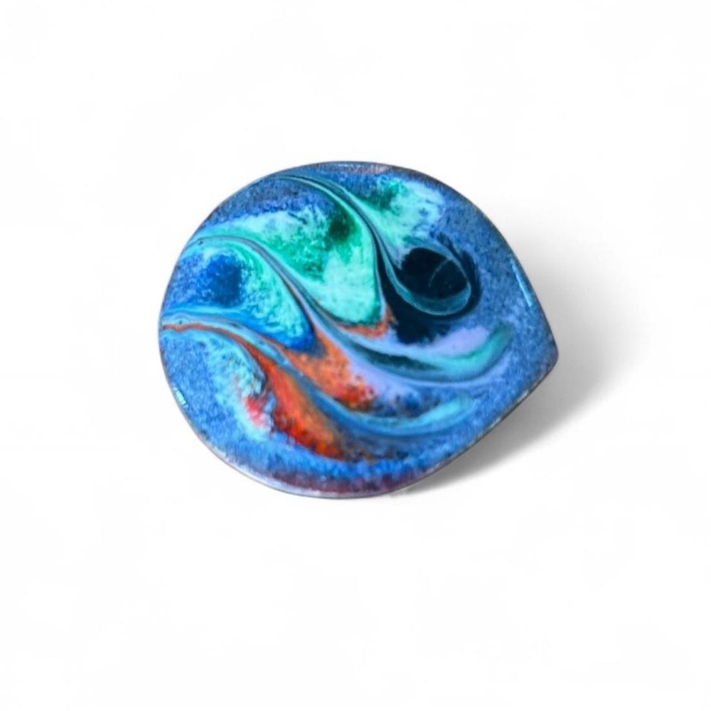 Meab Ireland Abstract Multicolor Handpainted Brooch
